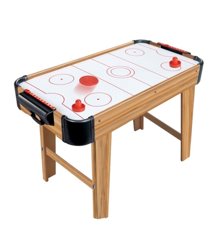 Masa Air Hockey Graffiti cu Picioare Lungi, Flippy, Lemn, 2 Pucuri, Tabela Scor, 2 Impingatoare, 76x38x61 cm, Maro