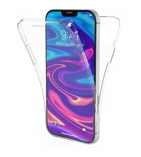 Husa de protectie Vafy compatibila cu Apple iPhone 13 Pro Full Tpu 360 Transparent