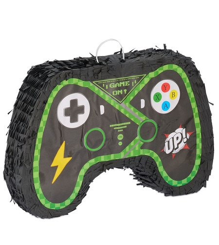 Pinata Controler Gamepad pentru Petrecere, Flippy, din Hartie si Carton, Pinata pentru Petreceri, 42 x 28 x 8 cm, Negru