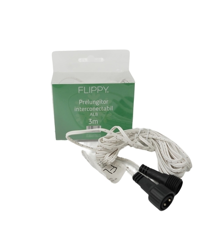 Prelungitor Instalatie Luminoasa, Vafy, 3 m, 230V, Fir Alb