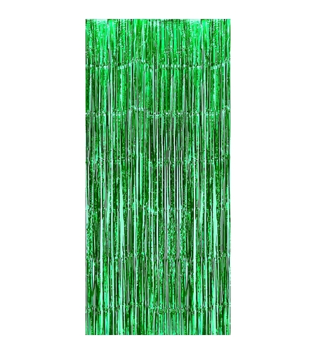 Perdea Franjurata, Flippy, Model Decor Petrecere, pentru Fundal de Poze, Amenajare Colorata a Petrecerii, Dimensiune 100x200 cm, Verde
