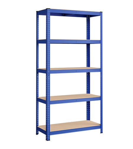 SONGMICS Raft de depozitare metalic, cu rafturi din MDF, 5 polite, max. 875 kg, 180x90x40cm, albastru