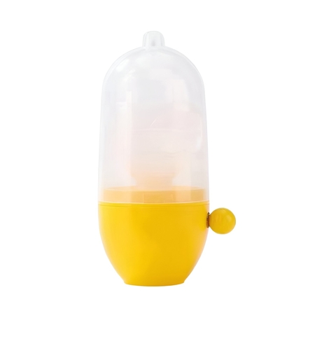 Mini Shaker Manual pentru Oua, Flippy, pentru Galbenusuri si Albusuri, Mixer Amestecare, 15x6 cm, Galben