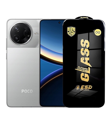 Folie de Protectie pentru Xiaomi Poco F7 Pro, Vafy, Sticla Securizata ESD, Margini Negre, Rezistenta la Zgirieturi, Antistatica, 0.35 mm, Transparenta