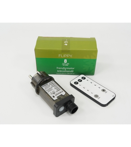 Transformator cu telecomanda, Vafy, 8 jocuri de lumini, 31 v, negru, 9W