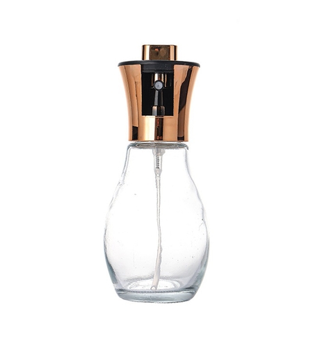 Sticla de ulei cu Pulverizator, Vafy, Sticla pentru Lichide de Bucatarie, Otet, Sos, 16.7 x 5.2 cm, Volum 200 ml, Roz Gold