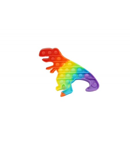 Jucarie antistres din silicon, Flippy, Pop It Now and Flip It, Dinozaur mic, Multicolor V1