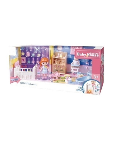 Set casa de papusi mama si copilul, Flippy, cu lumini si sunet