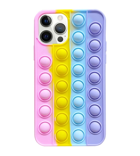 Husa de protectie Flippy Pop It compatibila cu Apple iPhone 13 Pro Max,Model 8,Multicolor
