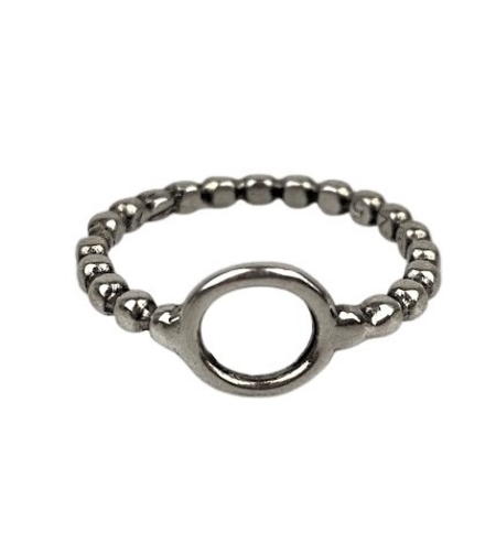 Inel Argint 925 Bobite cu Cerc, M 53
