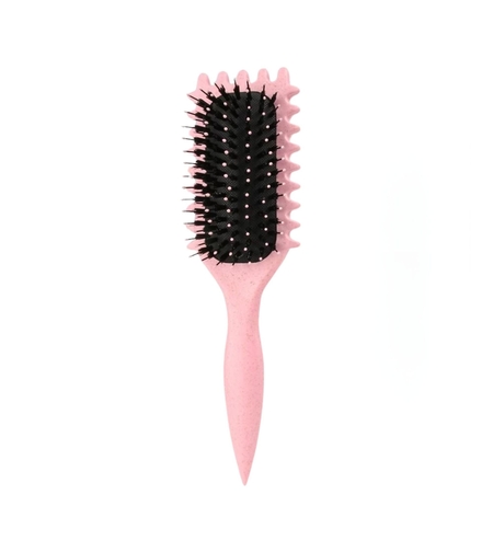 Perie Profesionala pentru Par, Flippy, Perie pentru Definirea Buclelor pentru Par Cret, Multifunctionala, 24.5 x 7 x 4.3 cm, Roz