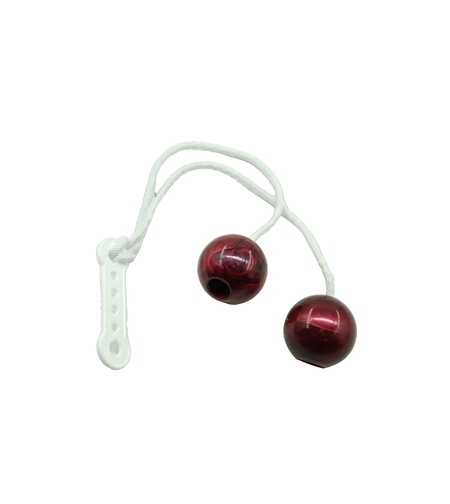 Jucarie interactiva cu bile, Flippy, Clackers ball, antistres, Visiniu, 40 mm