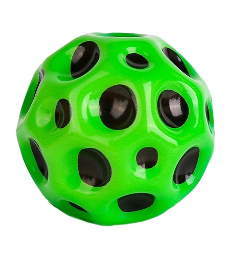 Minge Saltareata Hiperelastica, Flippy, Space Moon Ball foarte Elastica, Antistress pentru Copii, Diametru 66 mm, Verde