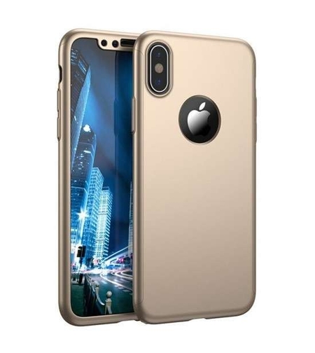Husa Huawei Y7P 2020 Full Cover 360 Auriu + Folie de protectie