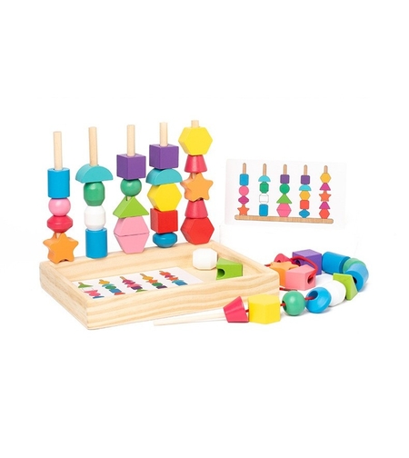 Jucarie Montessori de Sortat, Flippy, din Lemn, Forme Geometrice,+3 Ani, 25 de Piese, 21.5 x 16 x 3 cm, Multicolor