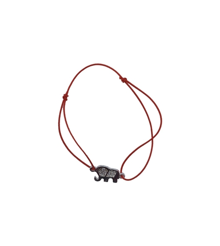 Bratara Snur Reglabil, Argint 925, Elefant Cu Pietre, Jolie Silver, 0.7 g, 1.5 cm x 0.8 cm