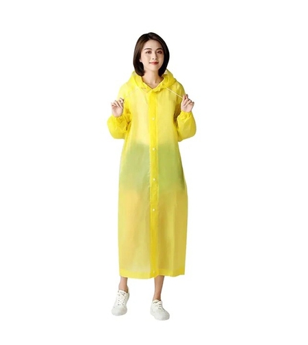Pelerina de Ploaie, Flippy, pentru Adulti 150-180 cm, din EVA, Impermeabila, Rezistenta la Vant, Inchidere cu Capse, 140 g, Galben