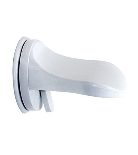 Suport de Picior, Flippy, pentru Baie, cu Ventuza, din PP si PVC, Antiderapant, 11.5 x 15 cm, Alb