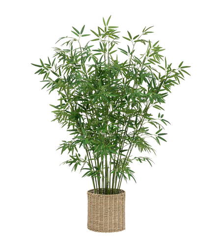 Bambus artificial Atmosphera cu ghiveci din material natural, 150 cm, verde