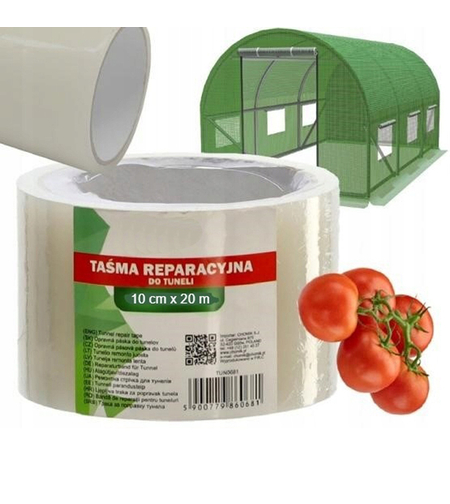 Banda adeziva pentru reparatie folie sera sau solar, transparenta 10cm x 20metri