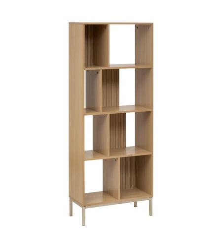 Biblioteca 5Five Tasso cu 5 rafturi, PAL, 63x30x159 cm, bej