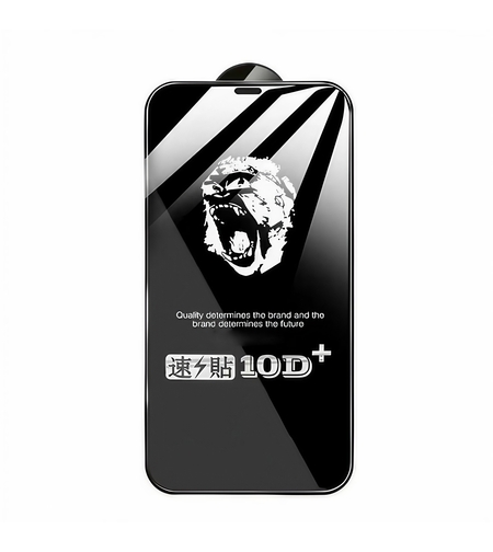 Folie de Protectie, Vafy, pentru Apple iPhone 15 Plus, Tempered Glass 10D, Full Cover, Margini Negre, Transparent