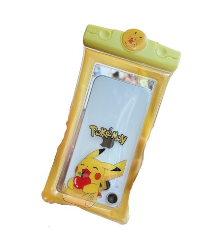 Husa subacvatica Mascot Waterproof Flippy, Snowproof, Universala, cu Snur, pentru telefon sau documente, Pika, Galben