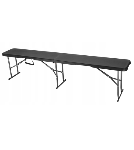Banca pliabila pentru gradina sau catering, HDPDE, 180x28x43cm, negru