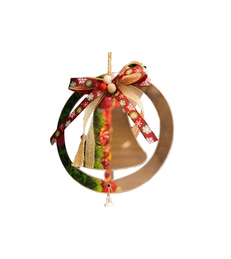 Ornament brad, Flippy, Clopotel, Argintiu, Lucios, 14*26CM, Acril, Interior/ Exterior