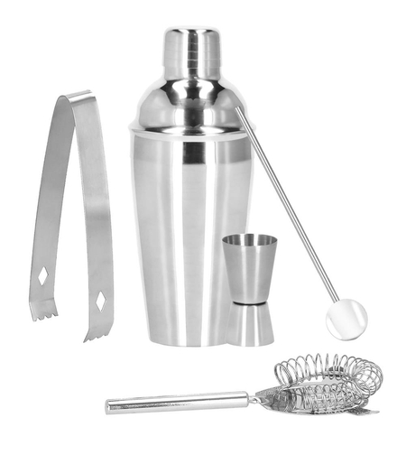 Set Cocktail Shaker Kit pentru barmani 550ml, KI20, 5 piese