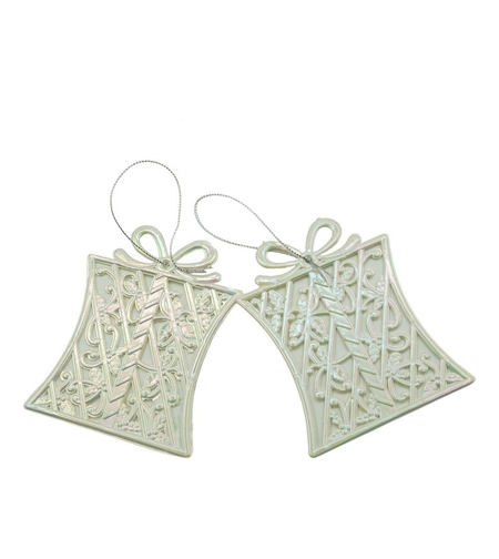 Ornament brad de Craciun, Perlat, in forma de Cadou, 9 cm x 11 cm, Plastic, Flippy