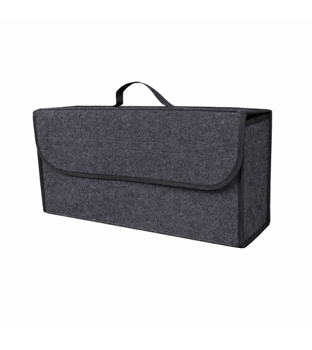 Organizator Portbagaj Auto Pliabil, Flippy, Cutie Depozitare Multifunctionala, Material Textil Non Woven, 50 x 17 x 24 cm, Gri