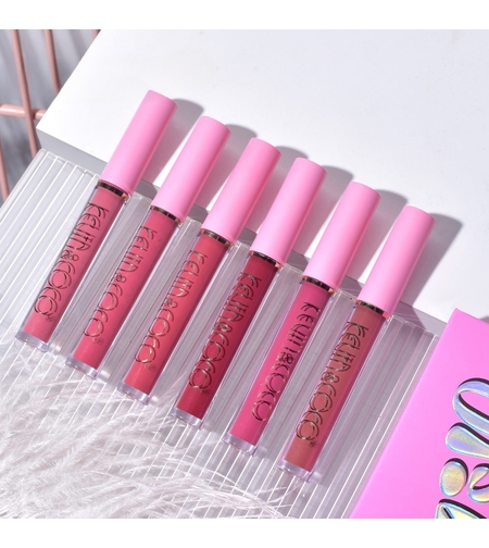 Set de Buze, KEVIN & COCO, Pink Girl, 6 Lip Gloss-uri, 17 x 14.8 x 2.9 cm, Roz/Maro