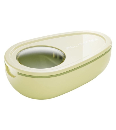 Cutie Taiat Pastile si Depozitare Medicamente, Flippy, Galbena, 8x5x2.65 cm, Compacta si Portabila, Ideala Pentru Calatorii