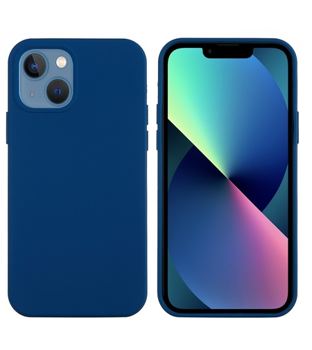 Husa protectie compatibila cu Huawei P40 Lite Liquid Silicone Case Albastru inchis