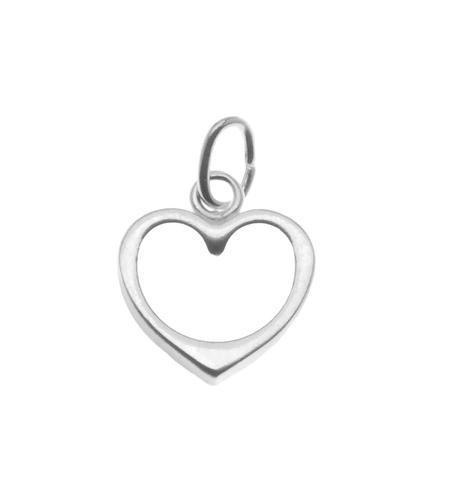 Pandantiv, Jolie Silver, Argint 925, Model Inima Contur, 0.6 g, 15x12 mm