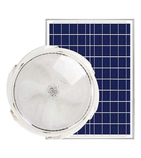 Plafoniera solara Flippy, 500 W, diametru 360 MM, cu telecomanda, 6V/15W, Clasa A, 418 LED-uri, Lungime prelungitor 4.6 m, alb rece