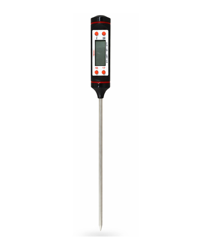 Termometru digital pentru gratar sau bucatarie, cu sonda, 22 cm, afisaj LCD
