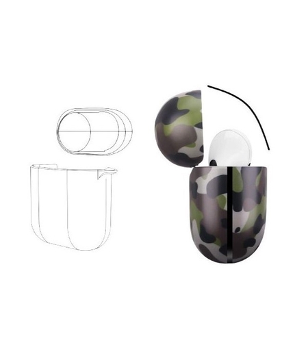 Husa AirPods Pro cu Inel Prindere Camuflaj