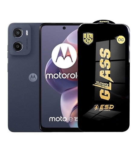 Folie de Protectie pentru Motorola Moto E15, Vafy, Sticla Securizata ESD, Margini Negre, Rezistenta la Zgirieturi, Antistatica, 0.35 mm, Transparenta