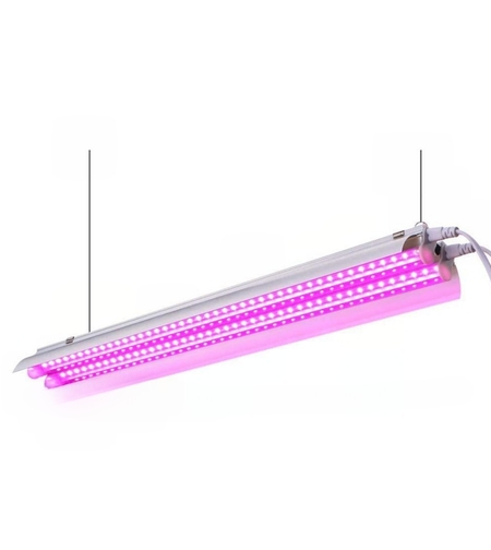 Lampa dubla pentru cresterea plantelor Flippy, 50 cm, T5, tehnologie LED, nu afecteaza plantele, potrivit pentru intregul ciclu de crestere