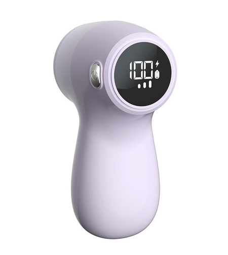 Aparat Electric de Curatat Scame 2in1, Vafy, Indepartare Scame si Aspirare, 15 x 8.5 cm, din ABS si Otel Inoxidabil, Incarcare USB Tip C, Mov