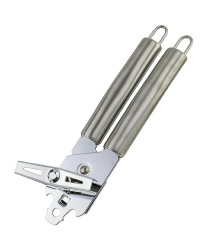 Deschizator conserve Flippy, material inox, ergonomic, gri