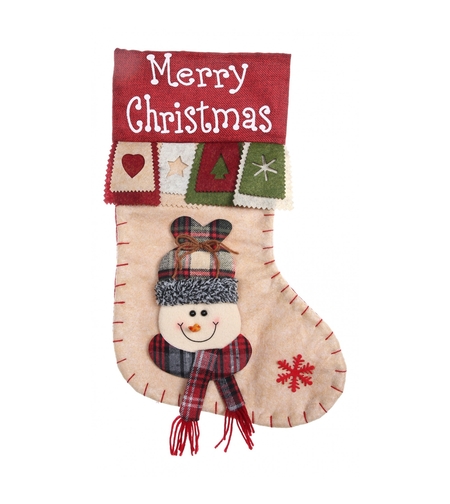 Ciorap Cadouri, Flippy,cu model om de zapada,crem, marimea 20x40 cm, textil, interior