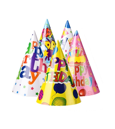 Set 6 Coifuri Happy Birthday, Flippy, Modele Diverse, pentru Petrecere, Tematica Aniversare, Multicolor