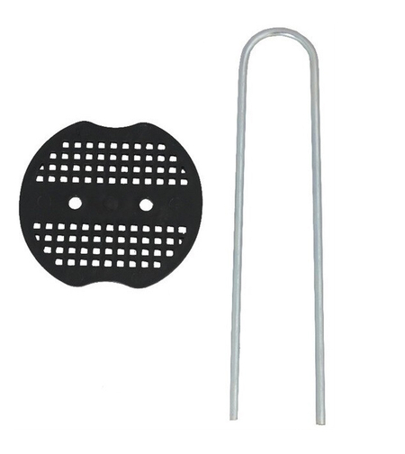 Set 6 cuie cu suport pentru fixare folie de agrotextil sau geotextil, 15 cm