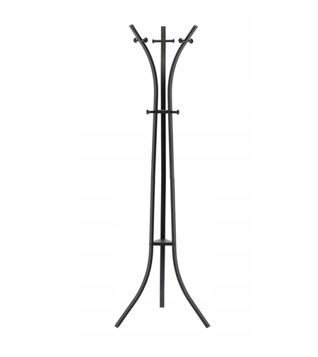 Cuier hol metalic 170 cm, design minimalist, negru