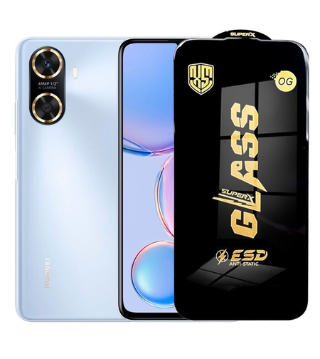 Folie de Sticla pentru Huawei Enjoy 60, Vafy, Sticla Securizata ESD Antistatica, Super-X Privacy OG, cu Margini Negre, Rezistenta la Zgirieturi, 0.35 mm, Transparenta