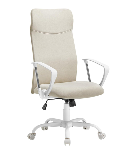 SONGMICS Scaun de birou ergonomic, reglabil pe inaltime, functie balans, maxim 120 kg, 64x64x120 cm, bej