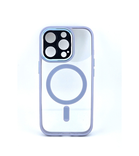 Husa de Protectie Compatibil cu iPhone 16 Pro Max, Vafy, Incarcare Wireless, Tehnologie Magsafe, Carcasa din TPU/ PC, Protectie Camera, Antisoc, Antizgariere, Mov(lila) - Transparent